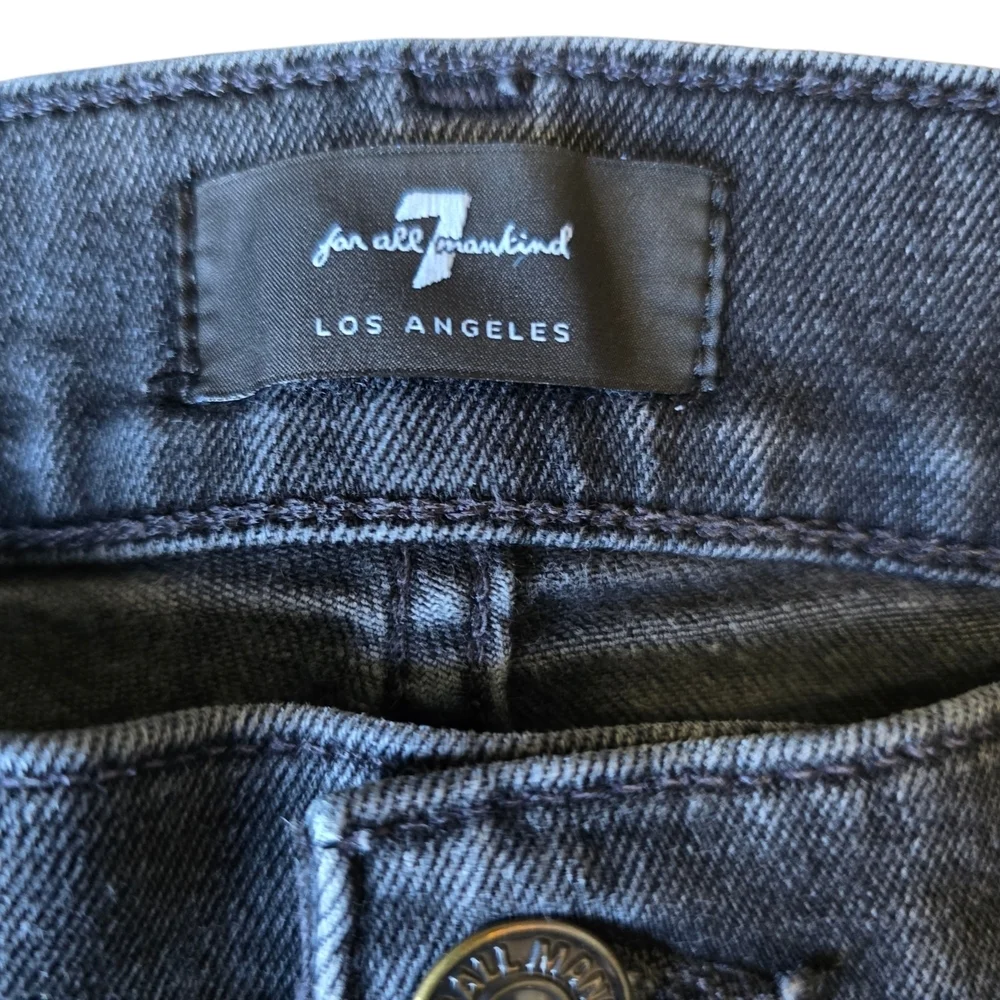 7 For All Mankind Men's Slim Jeans Dark Gray - Picture 3 of 10